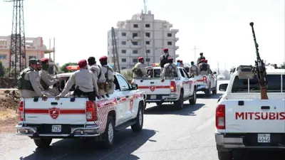 لحظة دخول قوات الشرطة العسكرية إلى السويداء