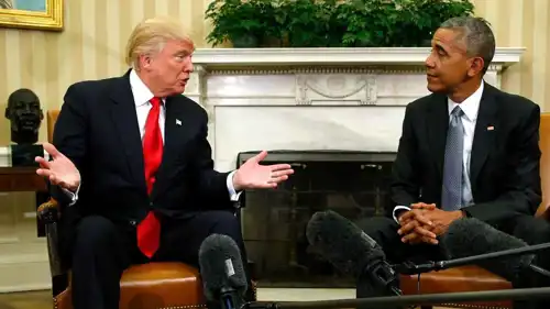 الرئيس دونالد ترامب والرئيس الأسبق باراك أوباما