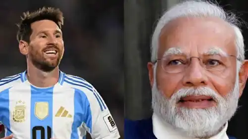ليونيل ميسي ورئيس وزراء الهند