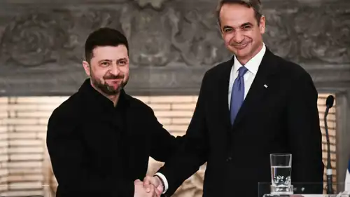 الرئيس الأوكراني ورئيس وزراء اليونان