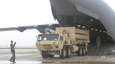 آليات عسكرية لنظام "ثاد" الأمريكي