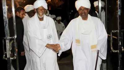 عمر البشير وحسن الترابي