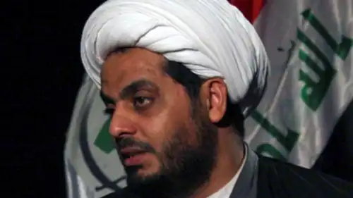 زعيم ميليشيا عصائب أهل الحق قيس الخزعلي