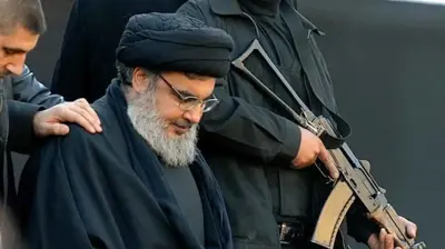 الأمين العام لميليشيا حزب الله اللبنانية حسن نصر الله