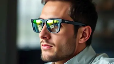 رجل يرتدي نظارات ميتا راي بان