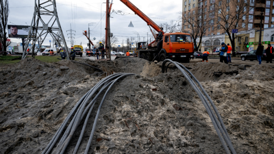 موقع غارة روسية على كييف