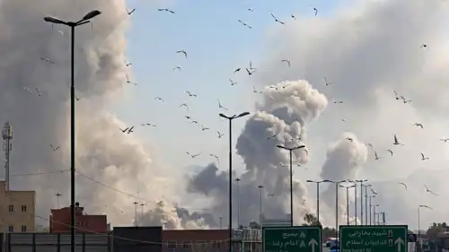 جانب من الغارات الإسرائيلية في العاصمة الإيرانية طهران