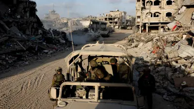 جنود إسرائيليون جنوب قطاع غزة 