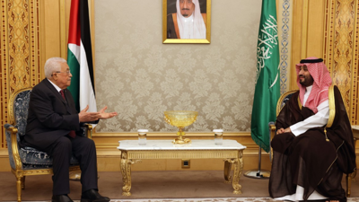 ولي عهد السعودية والرئيس الفلسطيني