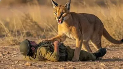 الوشق يهاجم جنديًا إسرائيليًا على الحدود المصرية