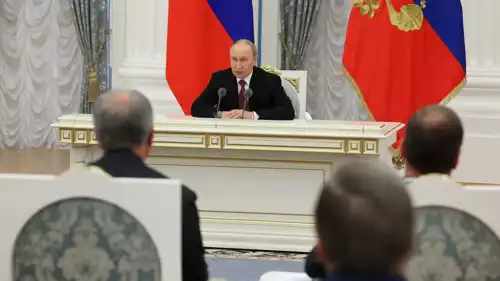 الرئيس الروسي يلقي بيانا في الكرملين بعد قمة ألاسكا