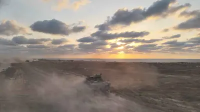 دبابة إسرائيلية في شمال قطاع غزة