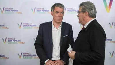 جان لوك ميلينشون (يمين) وأوليفييه فور