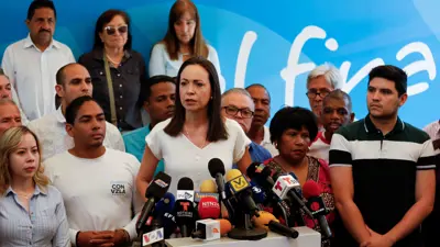 زعيمة المعارضة في فنزويلا، ماريا كورينا ماتشادو