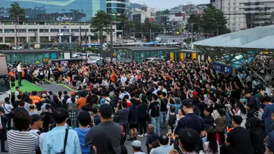 تجمع انتخابي في كوريا الجنوبية