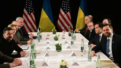  زيلينسكي وفانس في اجتماع على هامش مؤتمر ميونيخ 