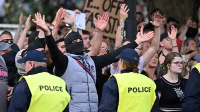 جانب من الاحتجاجات في بريطانيا