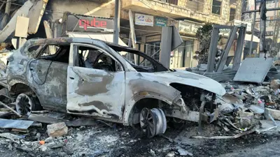 دمار جراء الغارات الإسرائيلية على مدينة النبطية جنوبي لبنان