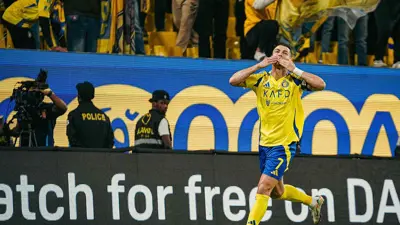 رونالدو في مباراة النصر وضمك