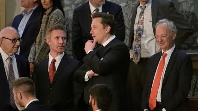 الملياردير الأمريكي إيلون ماسك خلال حضوره خطاب نتنياهو في الكونغرس