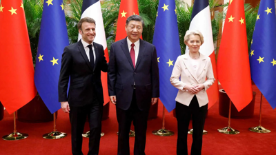 الرئيسان الصيني والفرنسي ورئيسة المفوضية الأوروبية
