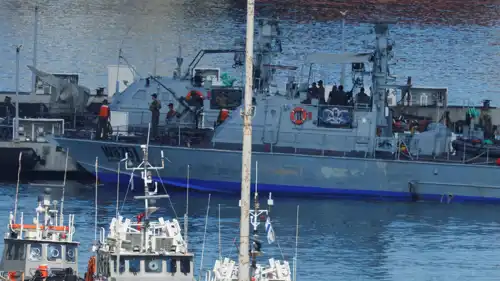 سفينة إسرائيلية في ميناء أسدود بعد اعتراض سفن أسطول الصمود