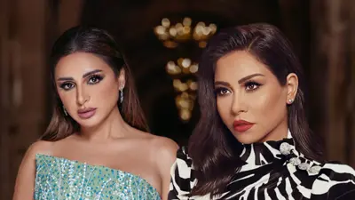 الفنانة المصرية شيرين عبد الوهاب والفنانة المصرية أنغام