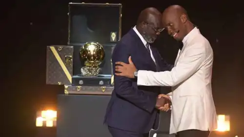 دروغبا ووياه في حفل توزيع جوائز الكرة الذهبية