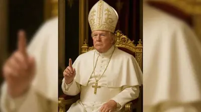 ترامب بزي البابا في صورة مولدة بالذكاء الاصطناعي