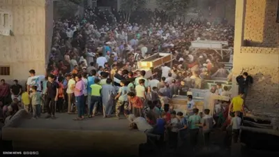 تشييع ضحايا حادث المنوفية