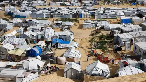 خيام للنازحين في خان يونس 