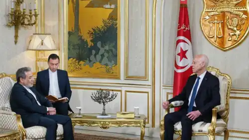 قيس سعيد مستقبلًا عباس عراقجي 