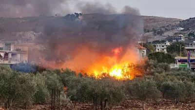 أعمدة دخان تتصاعد بعد غارة إسرائيلية على البقاع