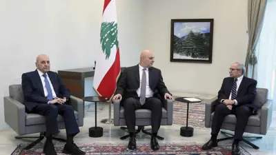 نواف سلام وجوزيف عون ونبيه بري