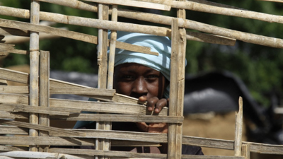 نازحة سودانية في مدينة نيالا 