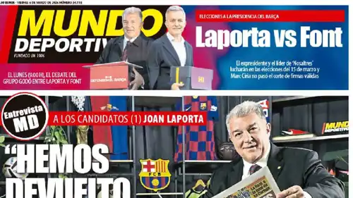 غلاف صحيفة موندو ديبورتيفو