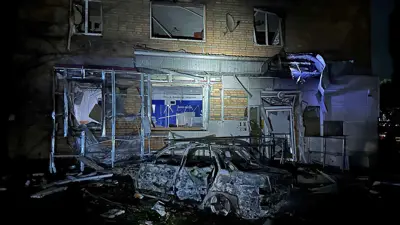 المبنى المستهدف في كورسك