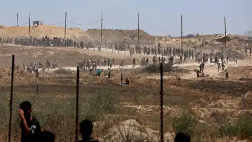 أحد مواقع مؤسسة غزة الإنسانية للمساعدات