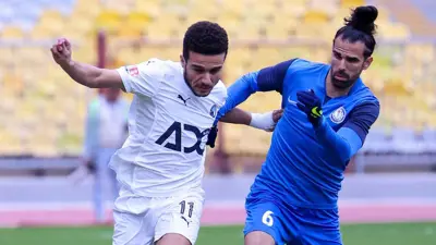 من مباراة بيراميدز ضد سموحة في الدوري المصري