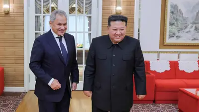 كيم جونغ أون وسيرغي شويغو