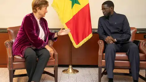 مديرة صندوق النقد، ورئيس السنغال السابق ديوماي فاي.