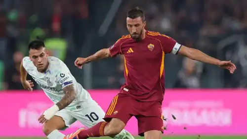 مباراة روما وإنتر ميلان في الدوري الإيطالي