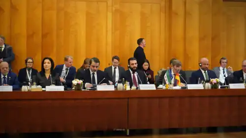 الشرع والشيباني خلال زيارتهما إلى ألمانيا