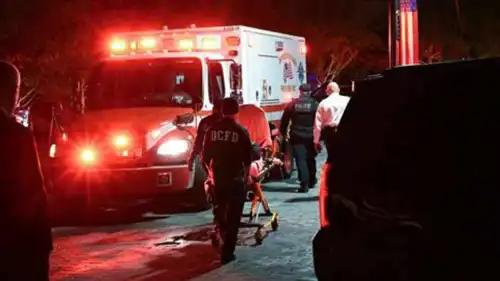 سيارة إسعاف قرب فندق هيلتون في واشنطن لحظة الحادث