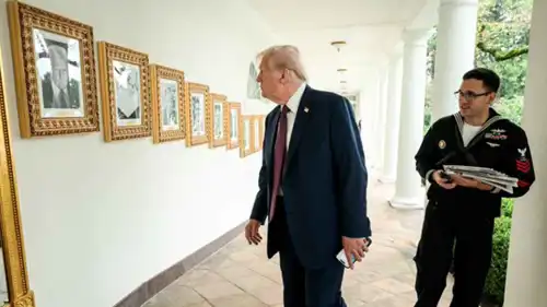 ترامب في ممشى المشاهير الرئاسي بالبيت الأبيض