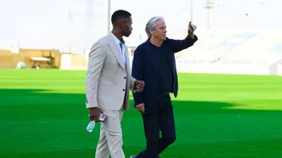 جيسوس وسيميدو في ملعب تدريبات النصر