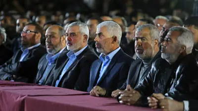 عدد من قيادات حماس في إحدى المناسبات