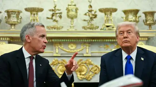 الرئيس الأمريكي دونالد ترامب ورئيس الوزراء الكندي مارك كارني