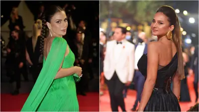 الفنانة المصرية نيللي كريم والفنانة الأردنية صبا مبارك