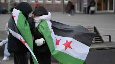 من احتفالات دمشق بعد سقوط الأسد